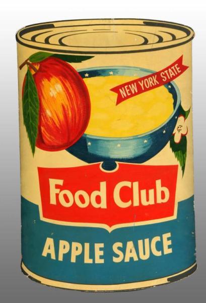 Appraisal: Heavy Plywood Food Club Apple Sauce Die-Cut Sign Description Circa