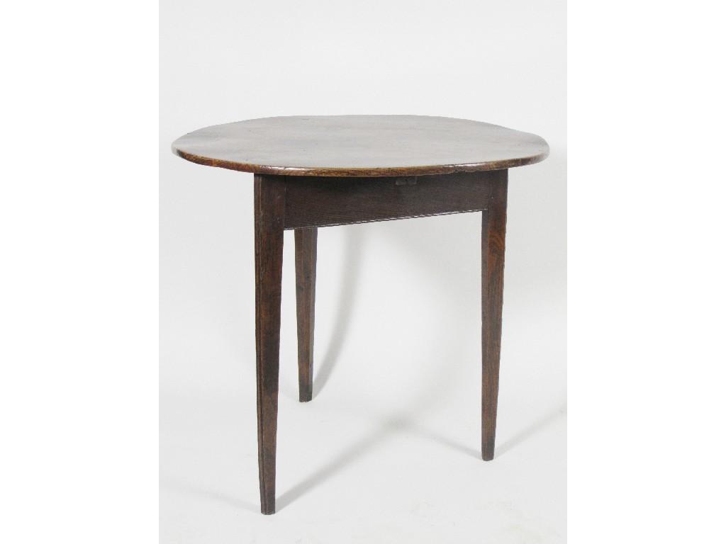 Appraisal: An th Century elm and oak Cricket Table with oval