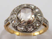 Appraisal: An carat gold rose cut diamond ring the principal diamond