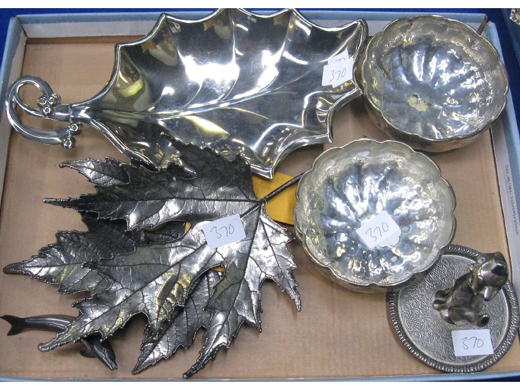 Appraisal: Box of EP - bowls leaf dish etc