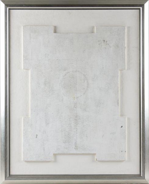 Appraisal: American Contemporary School White on White mixed media on carved