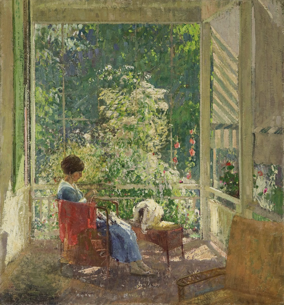 Appraisal: SHARMAN JOHN American - At the End of the Porch