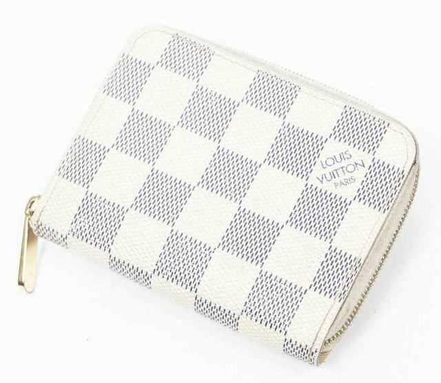 Appraisal: Louis Vuitton Zippy coin purse wallet in Damier Azur coated