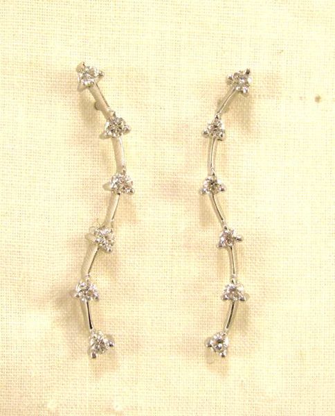 Appraisal: kt Diamond Earrings kt white gold fancy diamond earrings full