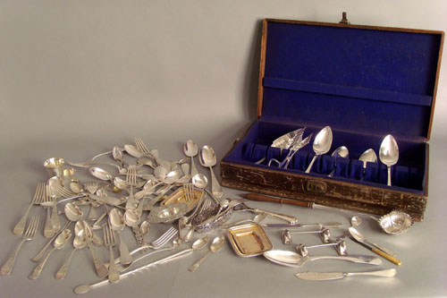 Appraisal: Group of silver and silver plate weighable - total troy