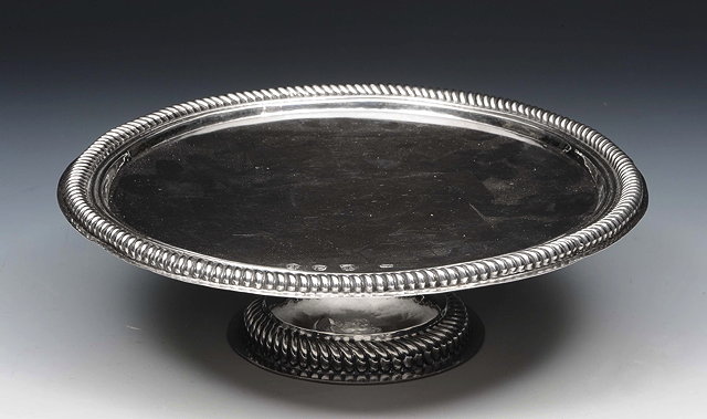 Appraisal: A WILLIAM III SILVER TAZZA of plain circular form and