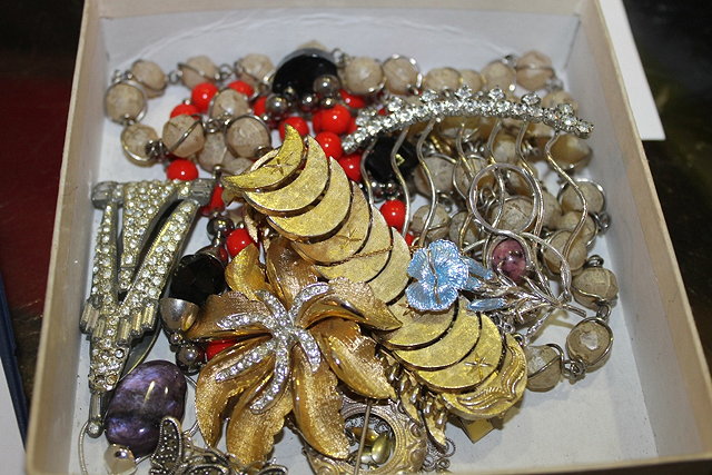 Appraisal: A COLLECTION OF MISCELLANEOUS COSTUME JEWELLERY including brooches necklaces etc