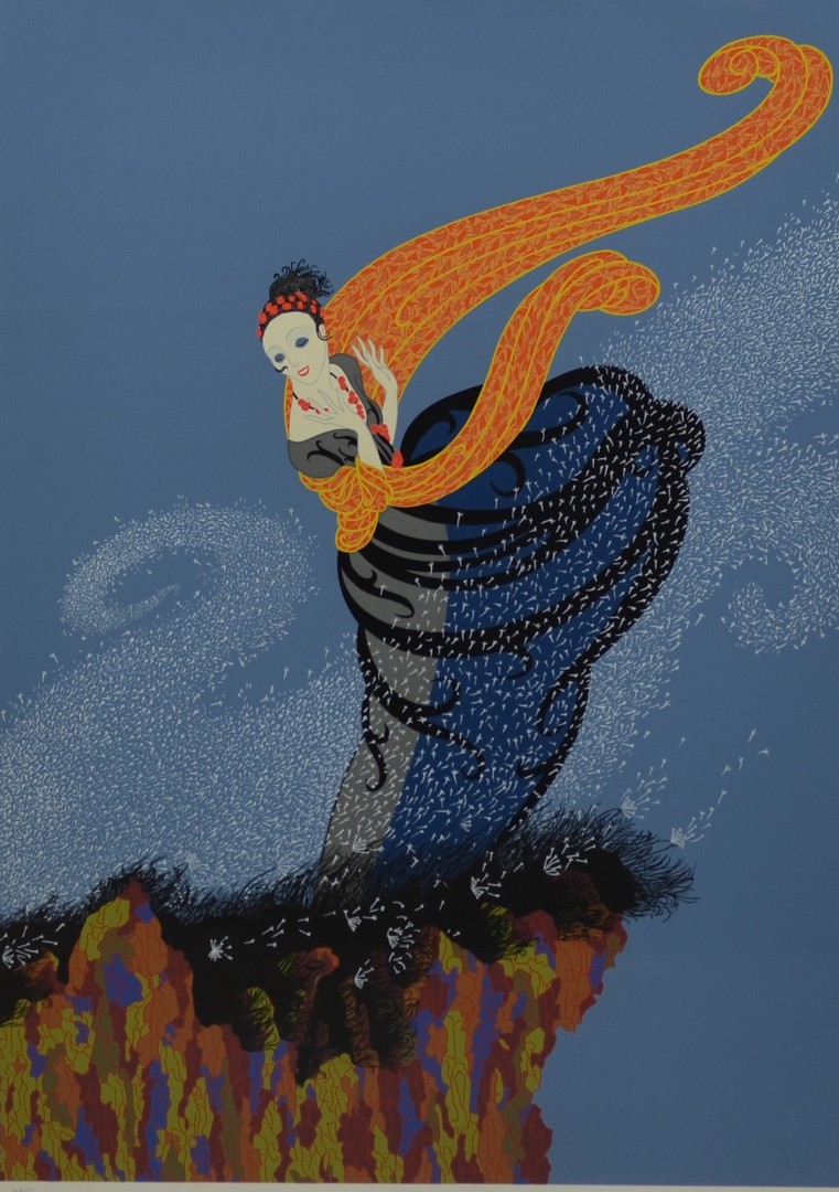 Appraisal: Erte Romain de Tirtoff Russian French - serigraph Summer Breeze