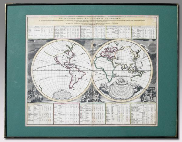 Appraisal: DOPPELMAYR Johanne Gabriel - Circa Basis Geographiae Recentioris Astronomica world