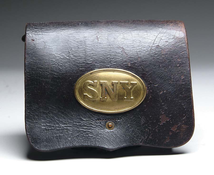 Appraisal: STATE OF NEW YORK CIVIL WAR CARTRIDGE BOX WITH SNY