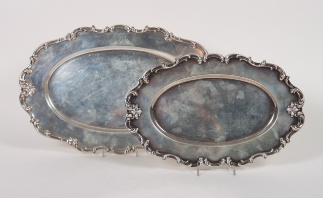 Appraisal: Two Frank Whiting Co sterling silver oval trays in and