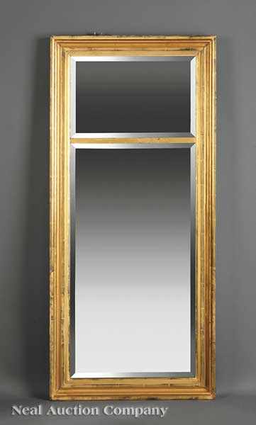 Appraisal: An American Classical Giltwood Looking Glass mid- th c having