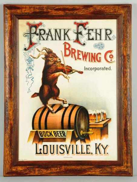 Appraisal: Paper Frank Fehr Brewing Co Poster Made by Carey Sons