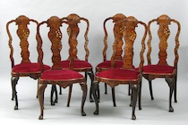 Appraisal: A Set Of Six Antique Dutch Side Chairs A set