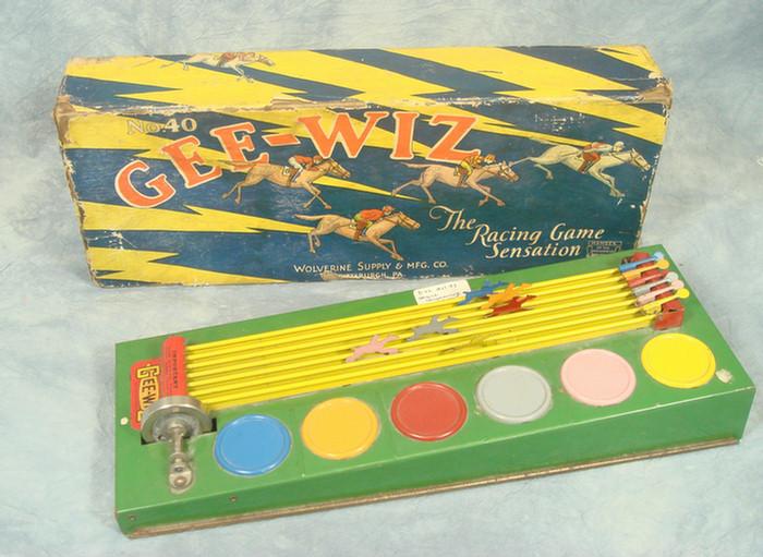 Appraisal: Wolverine Gee-Wiz The racing game sensation mint in original box