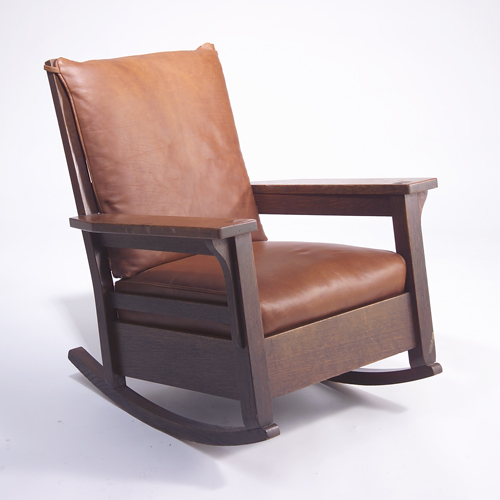 Appraisal: LIFETIME Large open-arm rocker with four horizontal back slats front