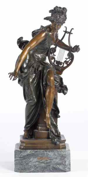 Appraisal: French Bronze Sculpture ''La Melodie''after a joint work by Albert-Ernest