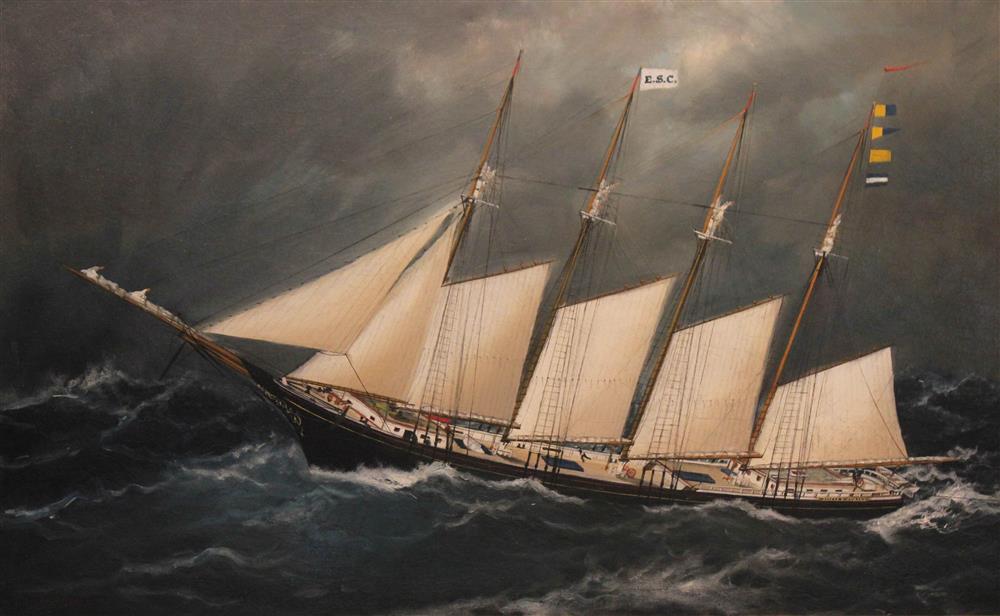 Appraisal: WILLIAM PIERCE STUBBS AMERICAN - THE SCHOONER ALICIA B CROSBY