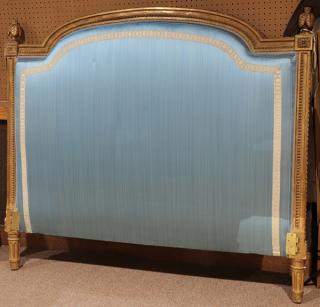 Appraisal: Louis XV style giltwood headboard having a shaped crest with