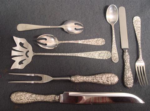 Appraisal: pcs Stieff Rose sterling silver flatware c o luncheon forks