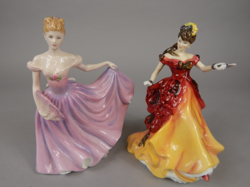 Appraisal: Two Royal Doulton Figures of the Year Belle and Rachel