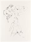 Appraisal: GEORGE GROSZ Two lithographs Allein x mm x inches full