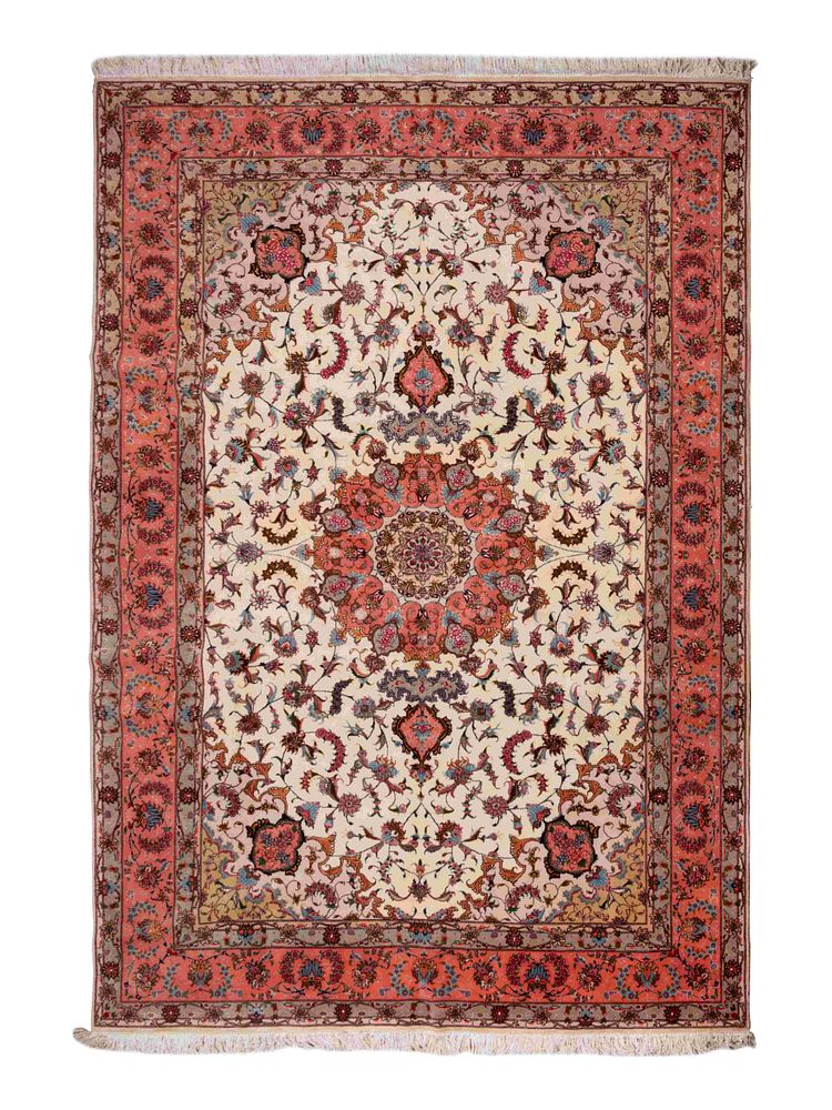 Appraisal: A Tabriz Silk and Wool Rug A Tabriz Silk and