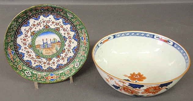 Appraisal: - Imari porcelain bowl h x dia and an enameled