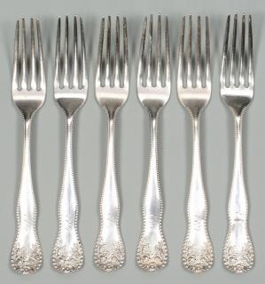 Appraisal: Hope Bros Retailed Gorham Forks Group of Gorham sterling silver