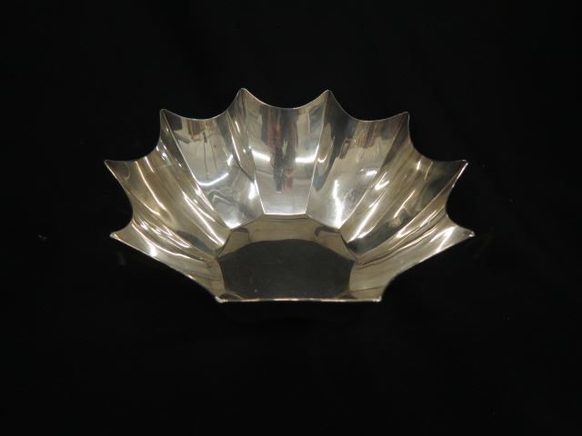 Appraisal: Tiffany Sterling Silver Bowl Art Deco floraform style diameter deep