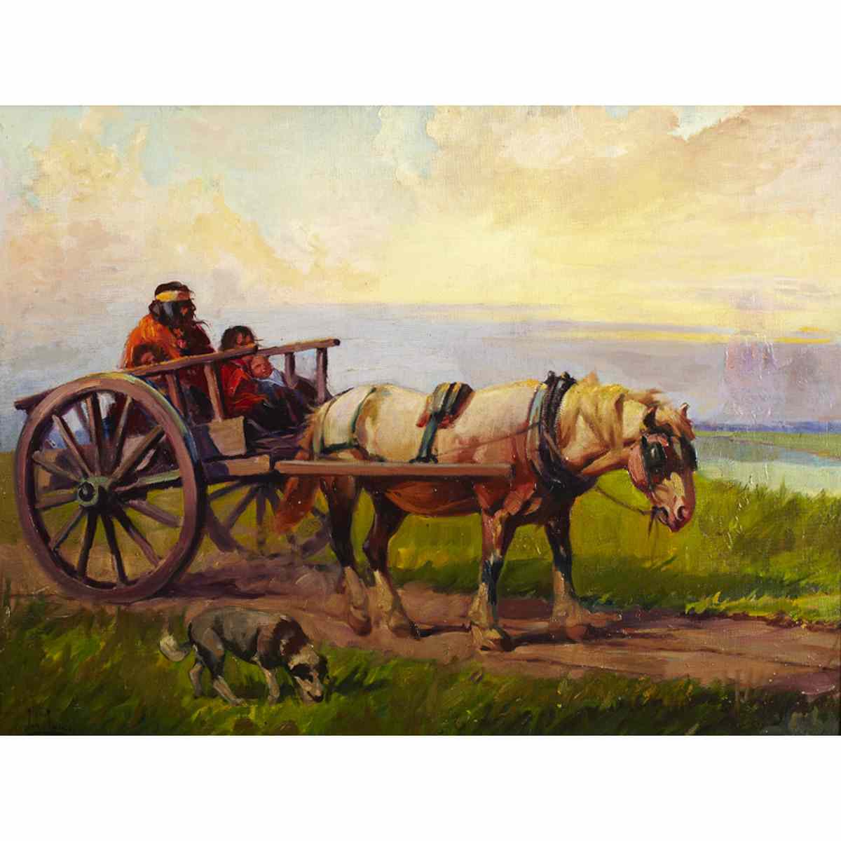 Appraisal: JOHN INNES O S A RED RIVER CART Medium oil