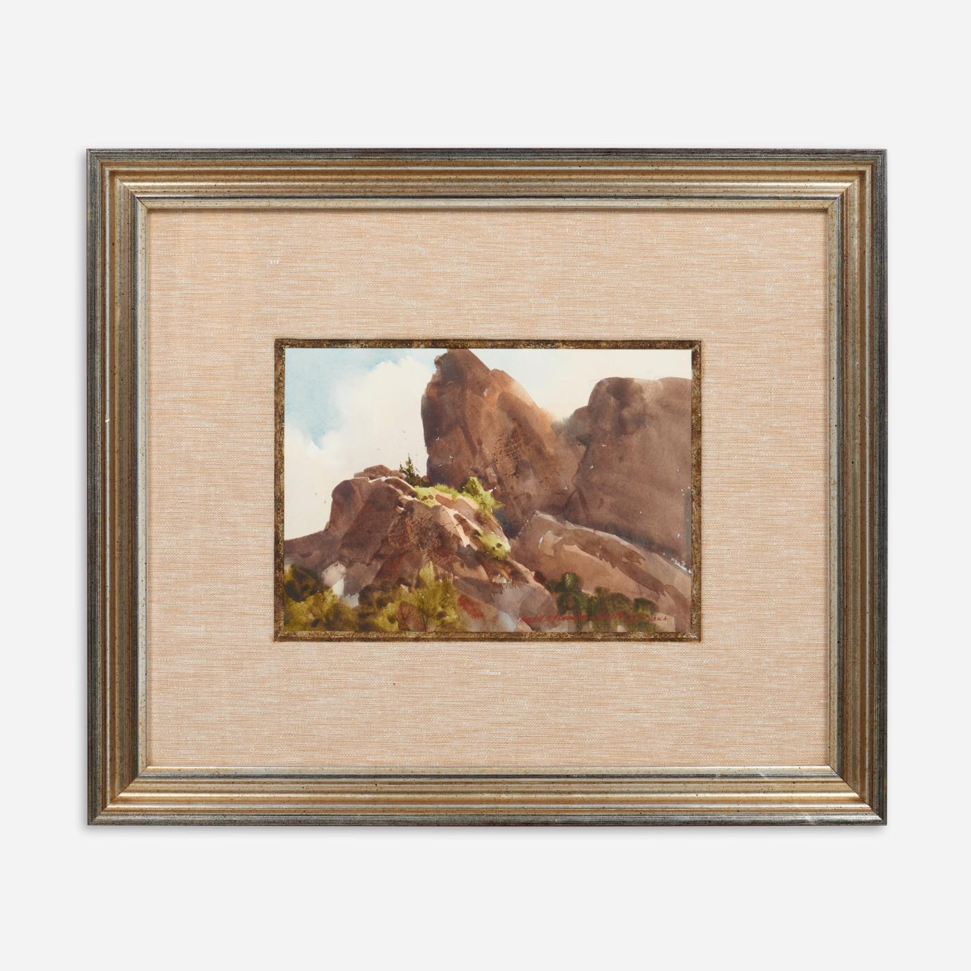 Appraisal: LOWELL ELLSWORTH SMITH GARDEN OF THE GODS WATERCOLOR Lowell Ellsworth