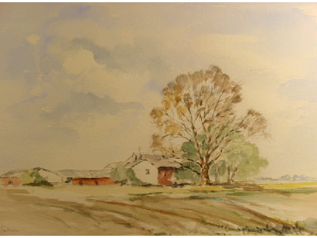 Appraisal: Harold Williams Watercolour drawing landscape with a farmstead cm x