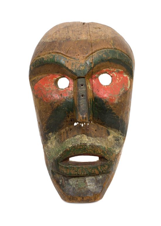 Appraisal: Sale Lot A Kwakwaka'wakw Painted Carved Wood Mask early th