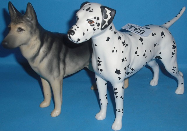 Appraisal: Beswick Large Dogs Dalmatian And Alsatian Both in Matt