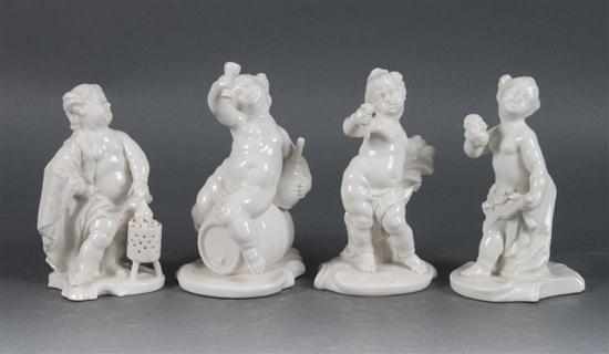 Appraisal: Nymphenburg white porcelain figures of ''The Four Seasons'' circa each