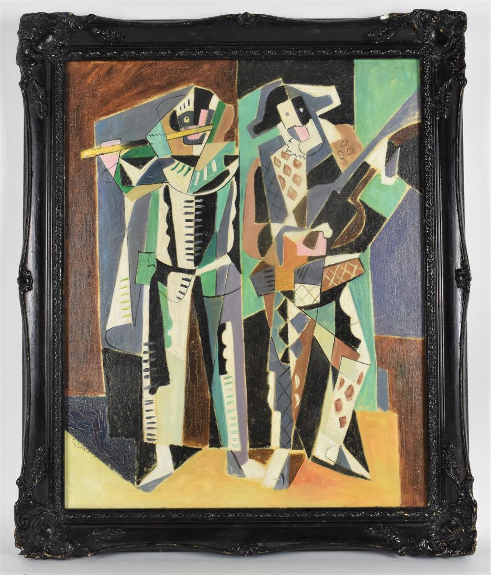 Appraisal: Harlequins After a series of cubist paintings Signed G Severini