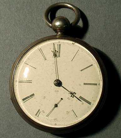 Appraisal: English silver pocket watch with a key wind fusee movement