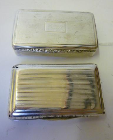 Appraisal: A WILLIAM IV SILVER SNUFF BOX maker Thomas Shaw Birmingham