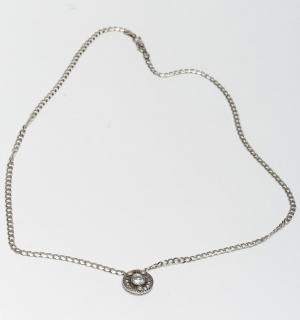 Appraisal: Platinum Diamond Pendant on K White Gold Chain Round brilliant