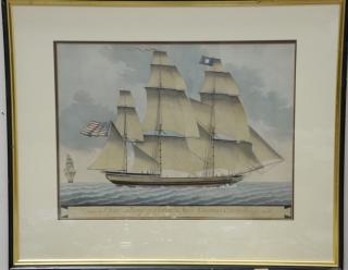 Appraisal: Group of five ship prints including H M S Sovereign