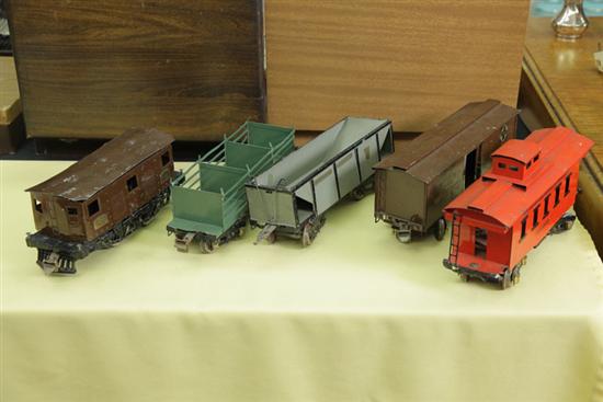 Appraisal: FIVE PIECES OF IVES TRAIN Standard gauge and including a