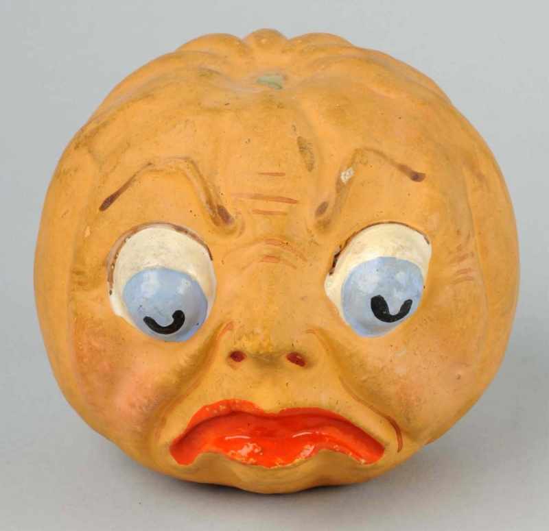 Appraisal: Expressive Gourd Halloween Candy Container Description Distinctive gourd with frowning