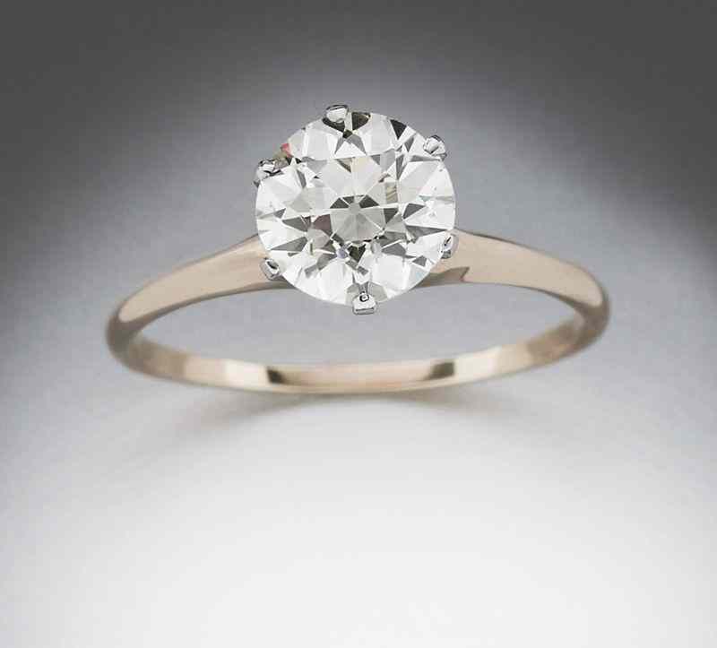 Appraisal: Ct GIA round brilliant cut diamond ring S-T color VS