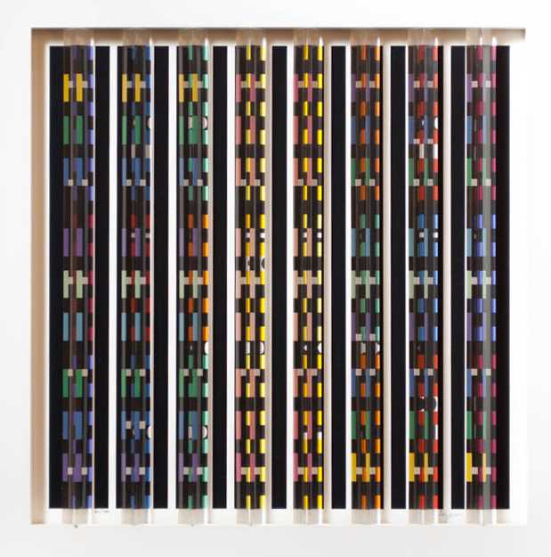 Appraisal: YAACOV AGAM SCREEN PRINT WITH LUCITE PRISMS New York Israel