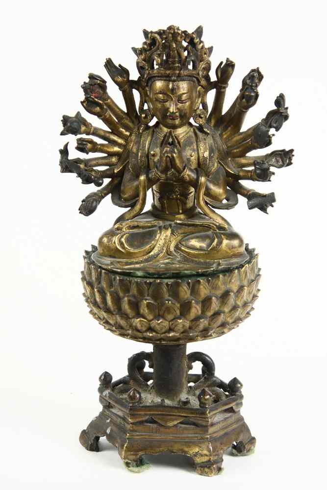 Appraisal: EARLY NEPALESE ALTAR DEITY - th- th c Nepalese Gilt