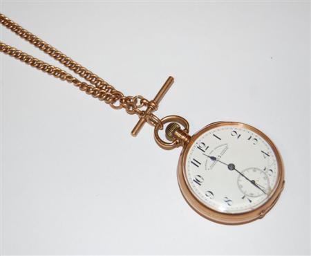 Appraisal: An early th century ct gold open faced pocket watch