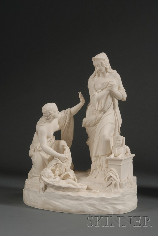 Appraisal: Parian Group of the Finding of Moses England th century