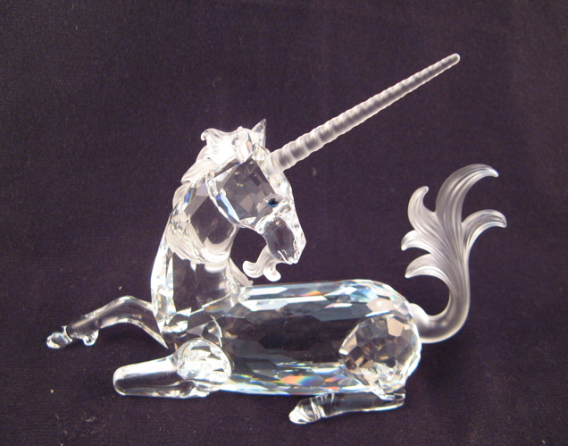 Appraisal: SWAROVSKI AUSTRIAN CUT CRYSTAL UNICORN FIGURE designed by Martin Zendron