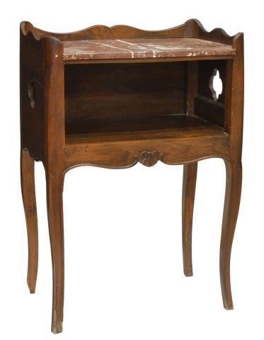 Appraisal: French Provincial Louis XV style walnut nightstand early th c